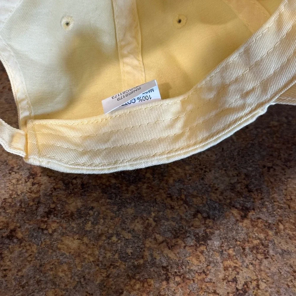 Cactus Embroidered Yellow Adjustable Cotton Baseball Trucker Cap Women Golf, Gym